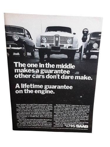 1966 saab vintage - saab, print